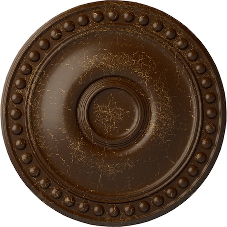 Foster Ceiling Medallion (Fits Canopies up to 5 5/8"), 19 1/8"OD x 1"P, Root Beer Crackle